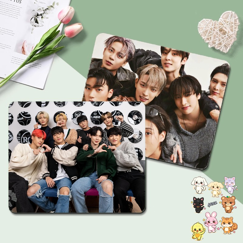 Desk Setup Kpop - Kpop ATEEZ 女性男性マウスパッド小さなデスクパッド手首プロテクターファンギフト装飾 E スポーツマウスパッド誕生日パーティーギフト新しい