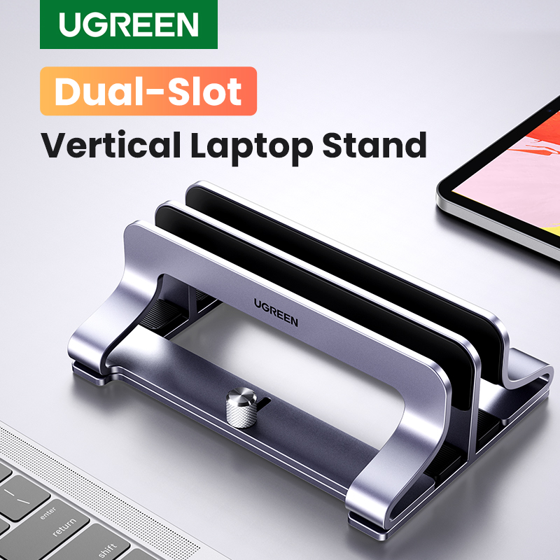 Desk Setup Accessories Aesthetic - Ugreen-ノートブックスタンド,MacBook Air Pro PC用の垂直折りたたみ式アルミニウムサポート,17インチ