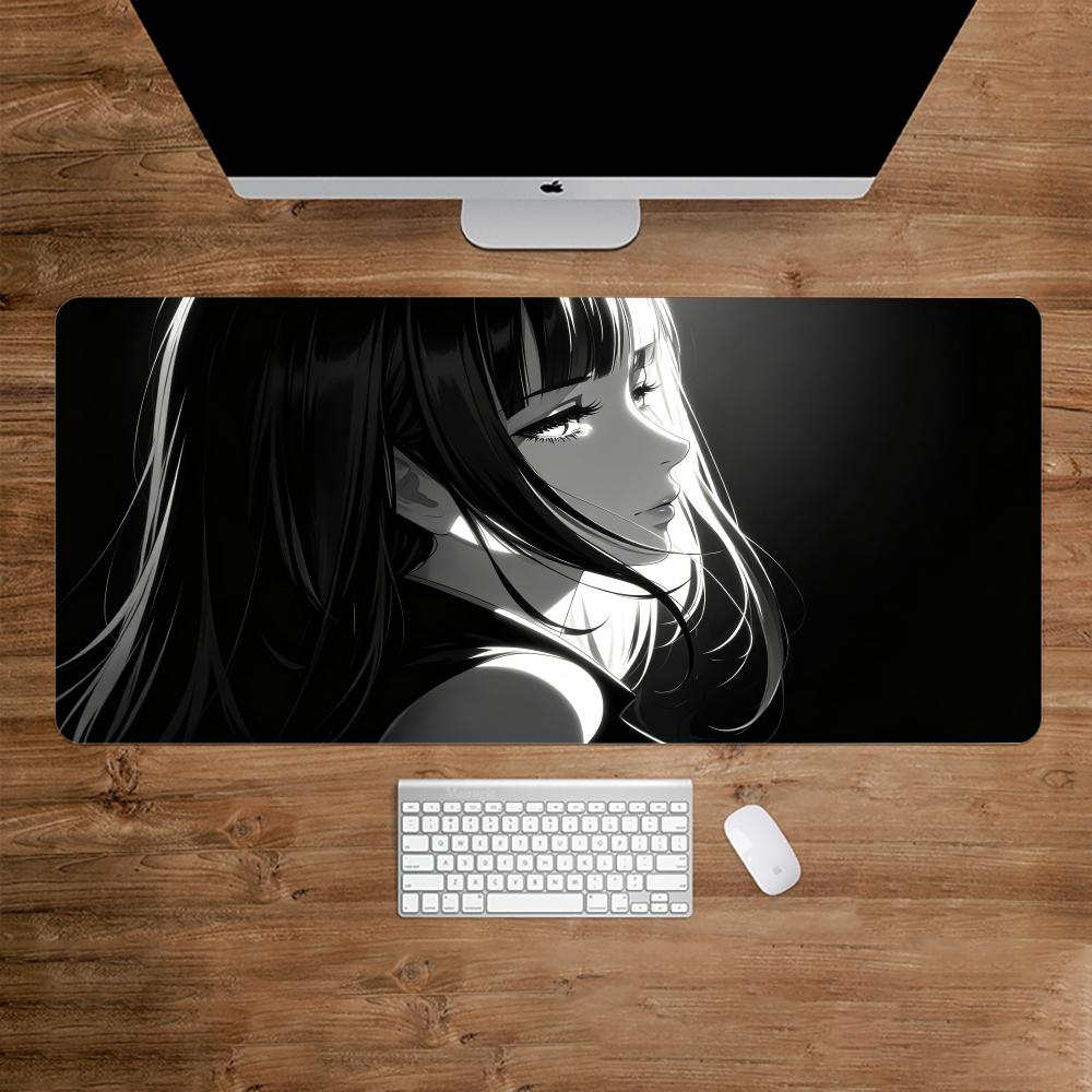 Desk Setup For Work - ダークアニメガールマウスパッドデスクアクセサリーデスクマットゲーミングマットセットアップマウスパッドマウスパッド大型マウスマットゲームオフィスワーク用