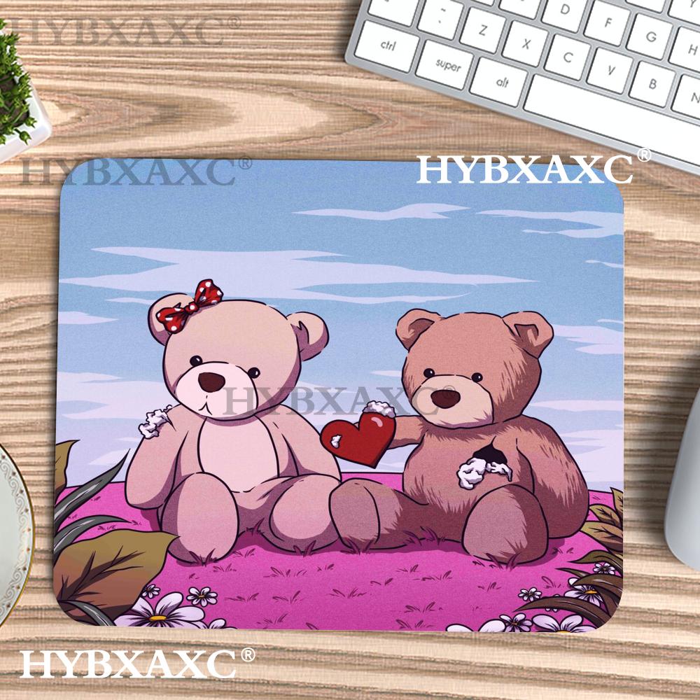 Work Desk Home Setup - HYBXAXC キュートなレトロカップル テディベア ラブハート 小型マウスパッド デスクマット