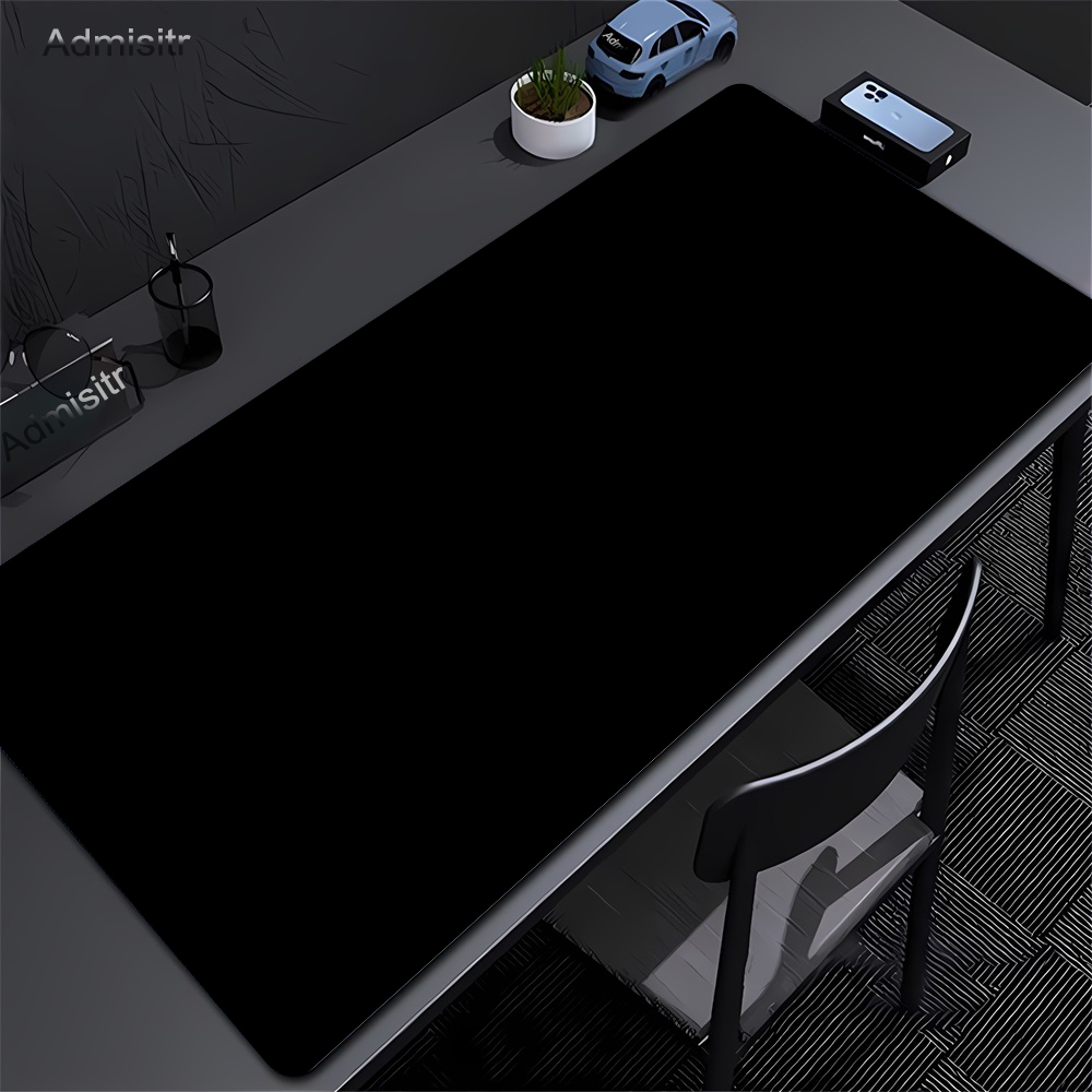 Desk Setup Accessories Aesthetic - 大型の黒い革製ゲーミングマウスパッド,単色マット,防水,傷防止,コンピューター,PC,ラップトップアクセサリー用