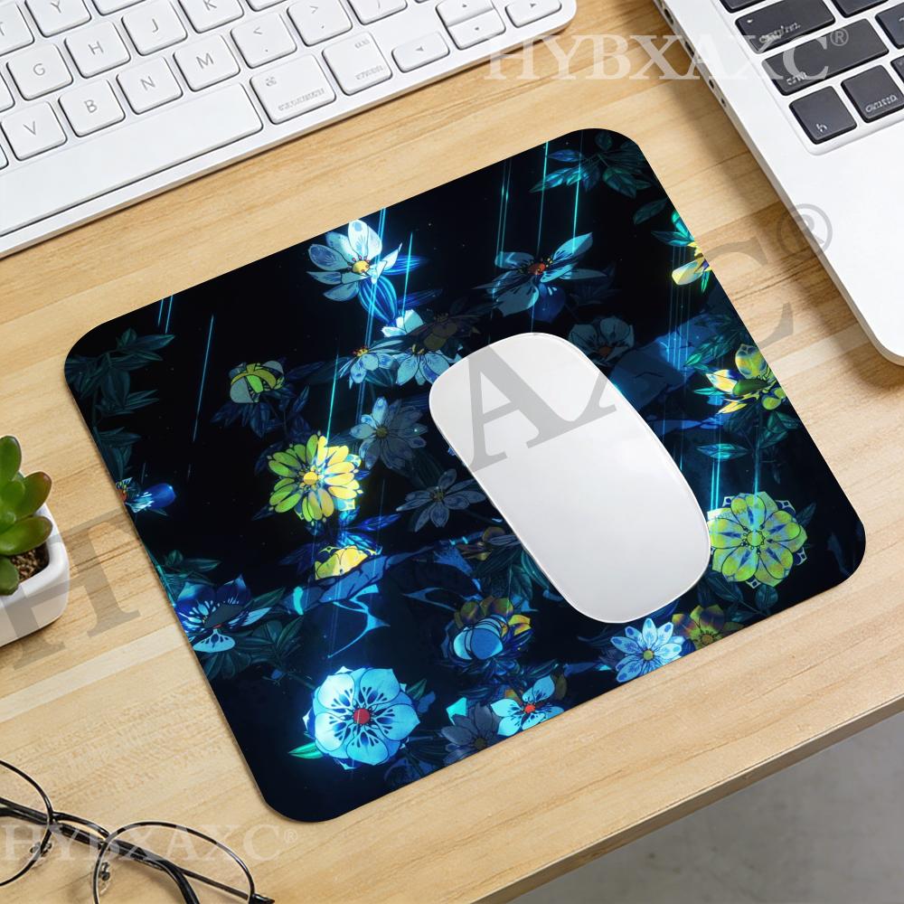 Desk Setup For Work - HYBXAXC ダークフローラルマンガ背景マウスパッドデスクマット、オフィスや家庭用、仕事用のモダンなマウスパッド、コンピューターアクセサリー