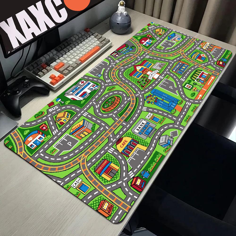 PCゲームセットアップアクセサリーシティロード漫画マウスパッ - Desk Setup Accessories Aesthetic のレビューと価格