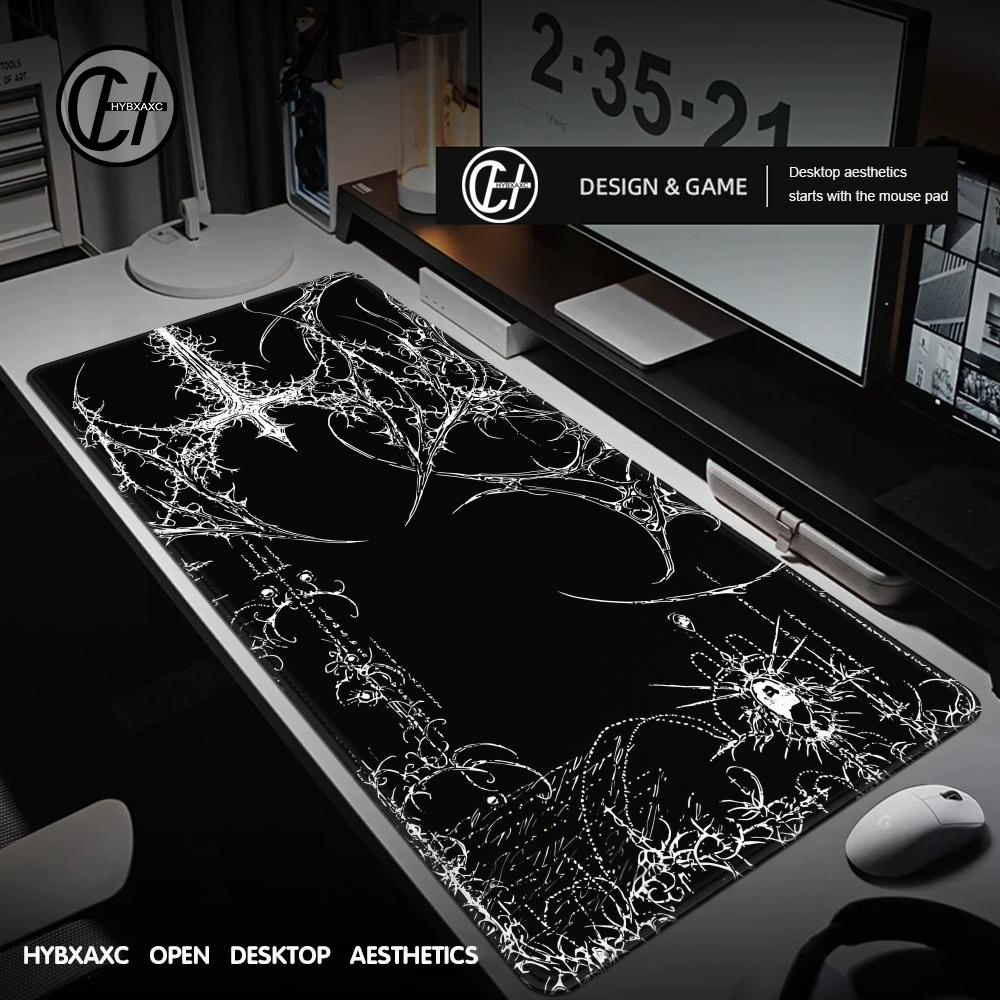 ブラックホワイトサイバーシジリズムデスクマットゴシックムカデ - Desk Setup Accessories Aesthetic のレビューと価格