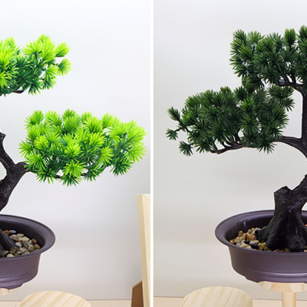 リアルな人工松の鉢植え。室内、オフィス、デスク周りの装飾に最 - Plant Pot Small Desk のレビューと価格