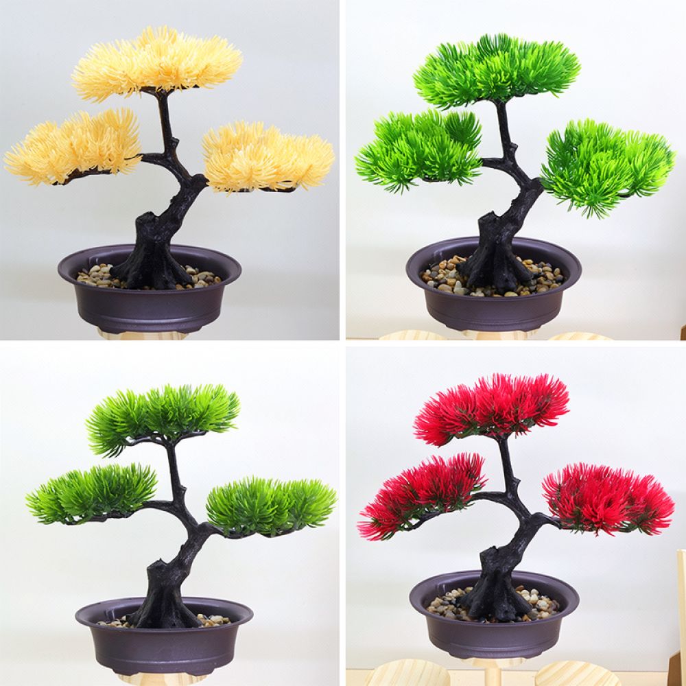 リアルな人工松の鉢植え。室内、オフィス、デスク周りの装飾に最 - Plant Pot Small Desk のレビューと価格