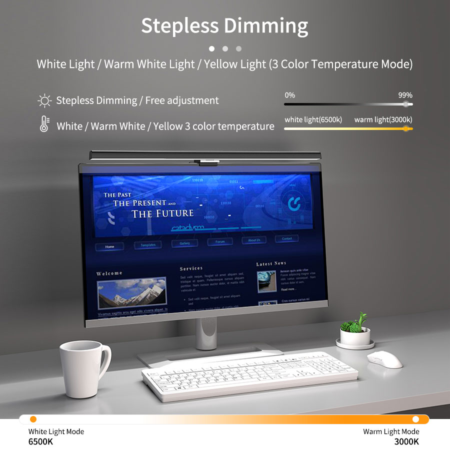 50 センチメートルコンピュータモニターライトバースクリーン - Desk Setup Modern のレビューと価格