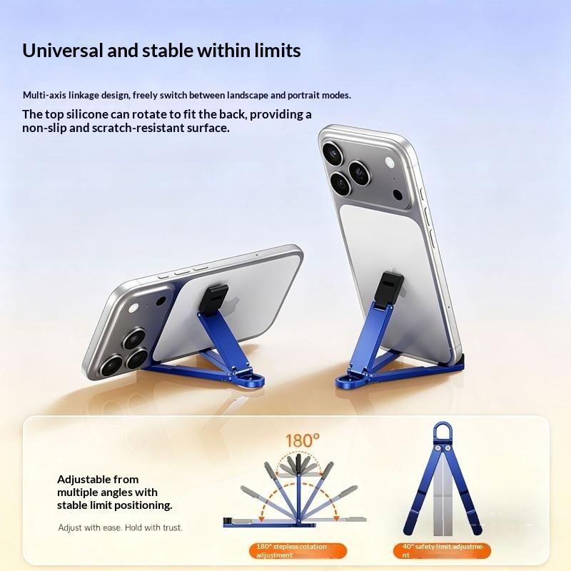 折りたたみ式ミニキーホルダー型携帯電話スタンド、多角度調整可 - Desk Setup Stand のレビューと価格