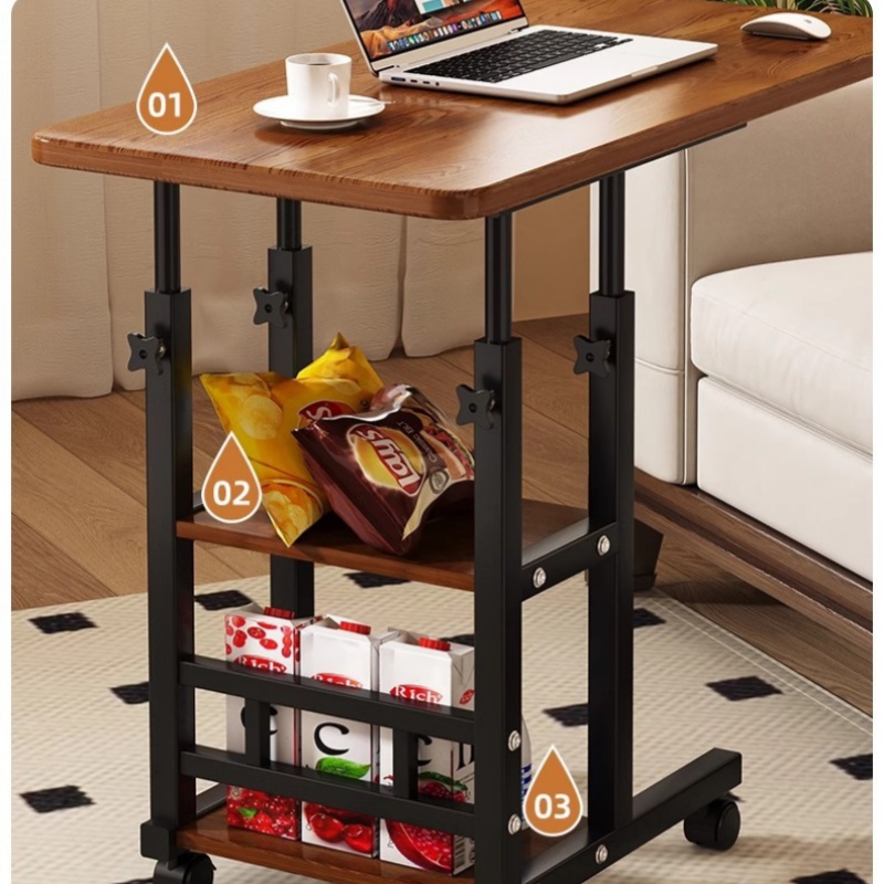 可動式リフティングベッドサイドテーブルベッドサイド小さなテー - Desk Setup Maker のレビューと価格
