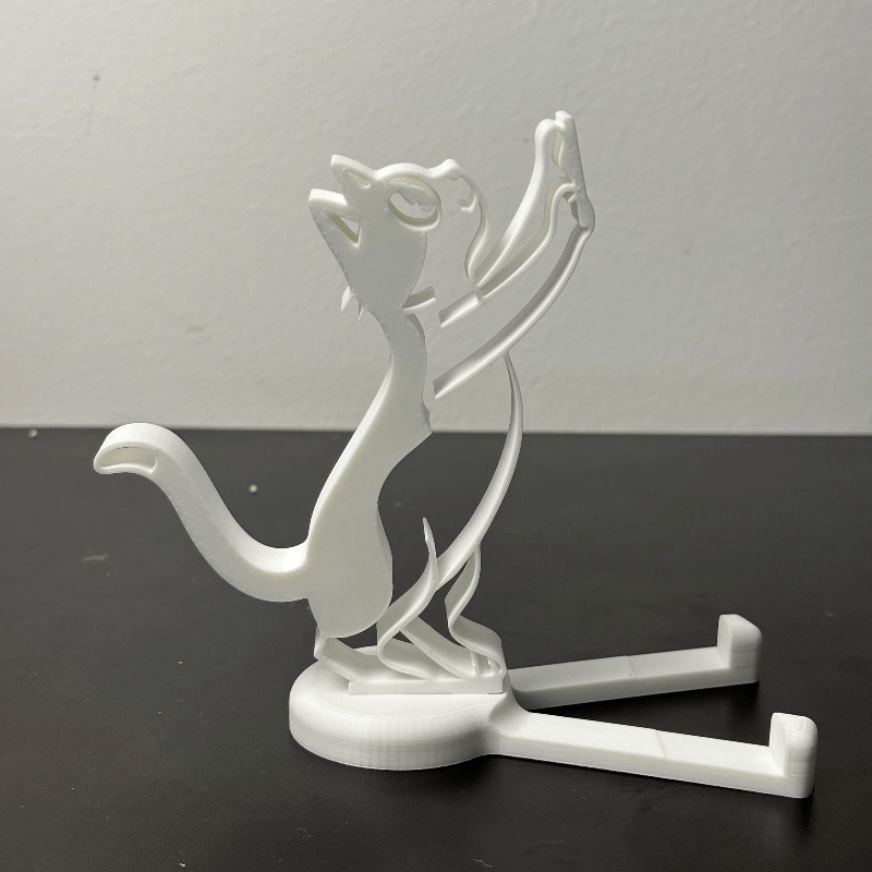 抽象的な中空ラインの猫型スマホスタンド、ミニマリストなキティ - Desk Setup Stand のレビューと価格