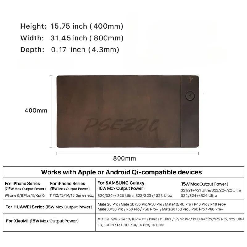ヴィンテージ牛革マウスパッド,超大型,防汚,防水ストラップ, - Desk Pad Leather Large のレビューと価格