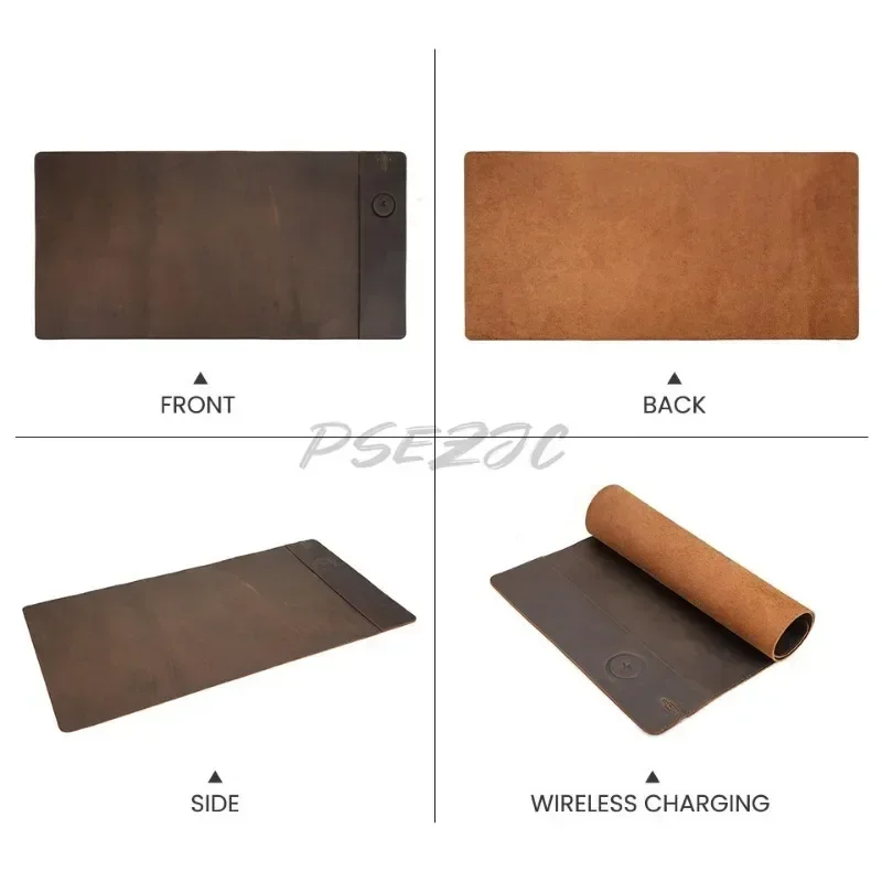 ヴィンテージ牛革マウスパッド,超大型,防汚,防水ストラップ, - Desk Pad Leather Large のレビューと価格