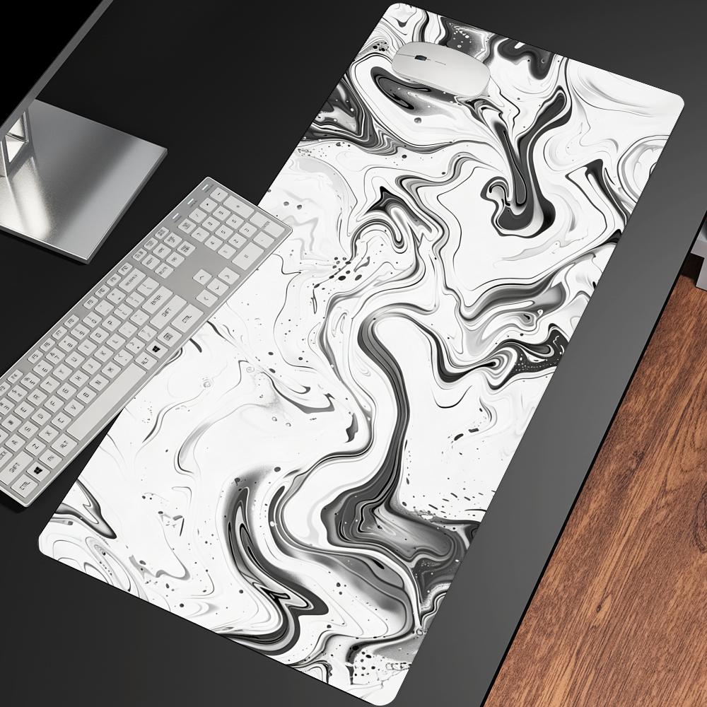 抽象的な流体デザインの滑り止めゴム製デスクマット、コンピュー - Desk Setup For Work のレビューと価格