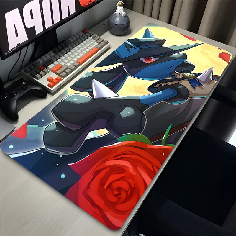 マウスパッドクールアニメ P-ポケモン ルカリオ マウスパッ - Desk Setup Ergonomic のレビューと価格