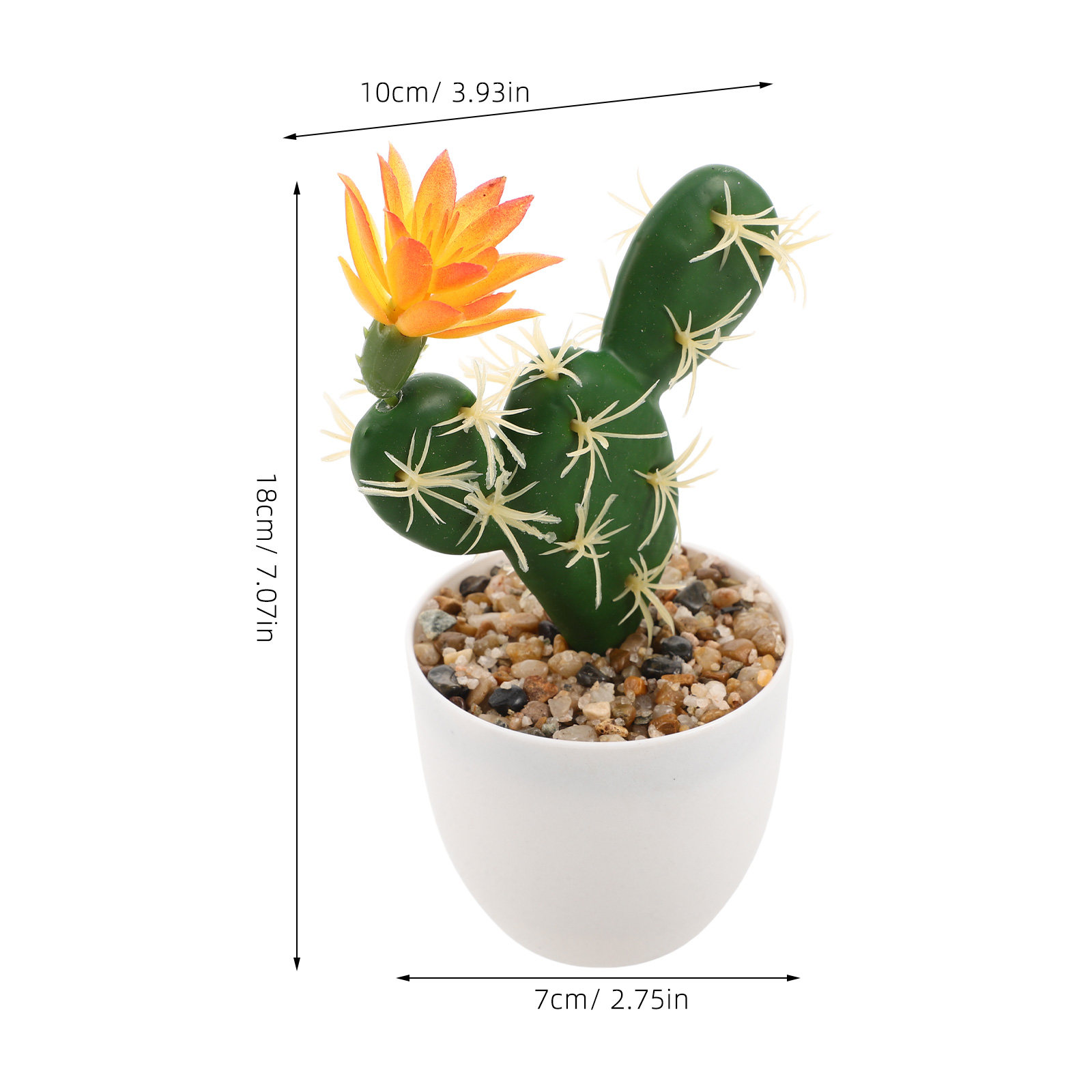 7インチミニ人工サボテン、鉢入りフェイク多肉植物、装飾用小型 - Plant Pot Small Desk のレビューと価格