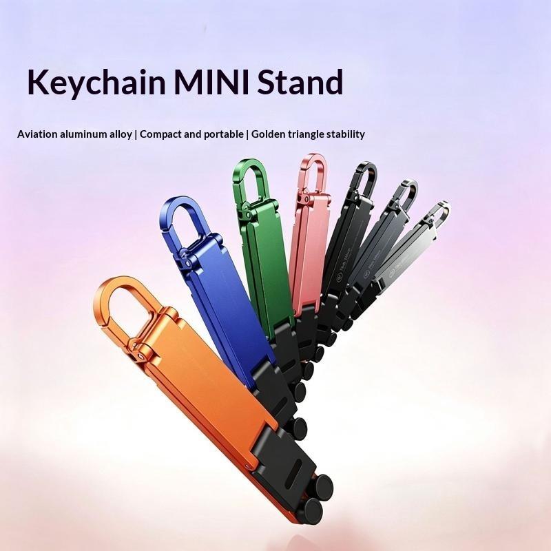 ミニ折りたたみ式携帯電話ホルダー キーリング 調整可能な視聴 - Desk Setup Stand のレビューと価格
