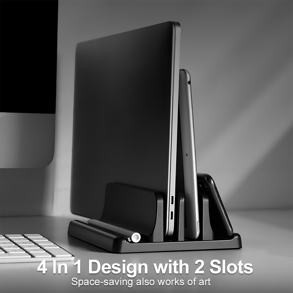 4in1 ラップトップスタンド垂直調整可能な幅省スペースデス - Desk Setup Accessories Aesthetic のレビューと価格
