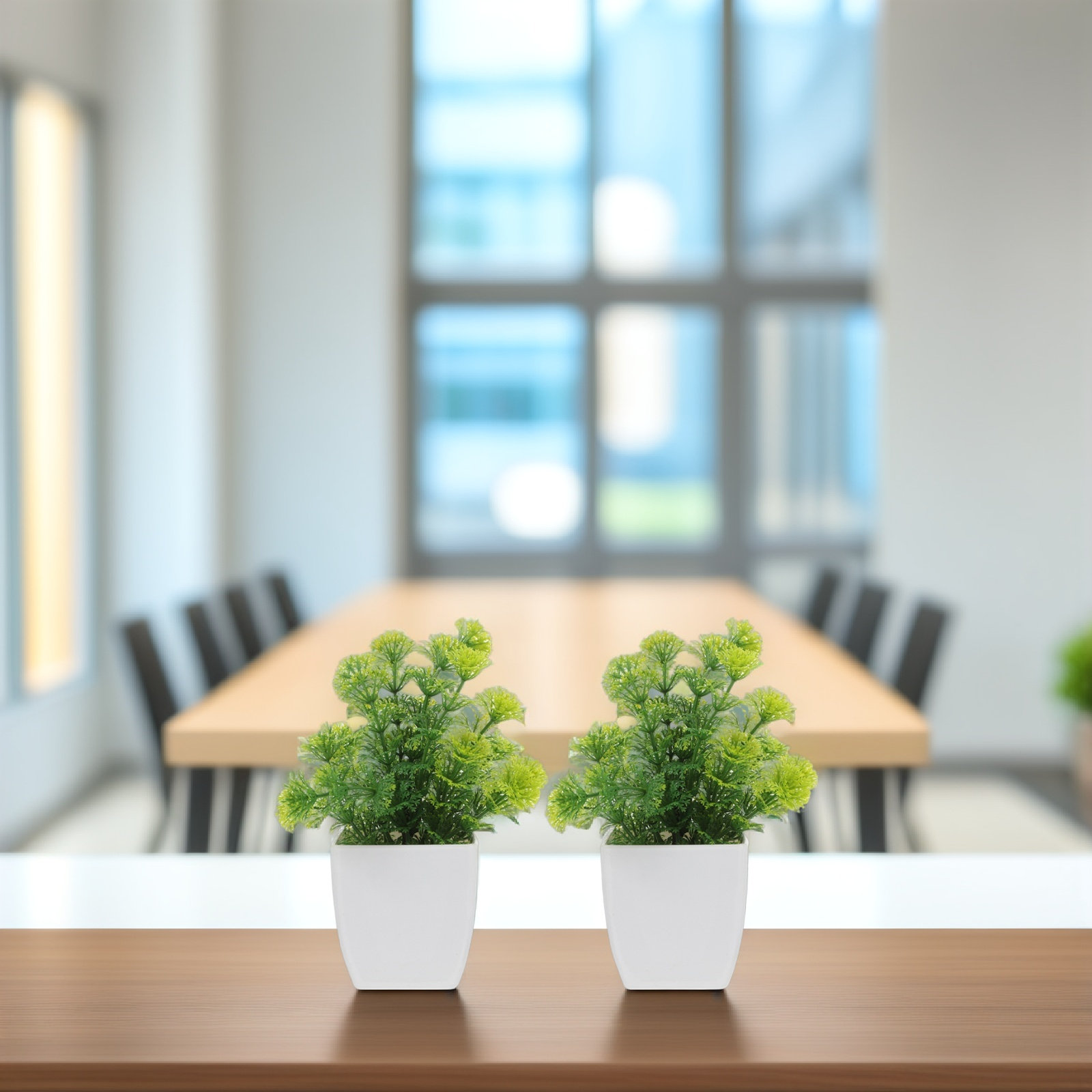 2本セットの小型人工盆栽、室内用の観葉植物、鉢植え、家の装飾 - Plant Pot Small Desk のレビューと価格