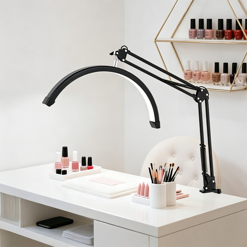 クランプ式フィルライト、角度調整可能、美容サロン、スキンケア - Desk Setup Modern のレビューと価格