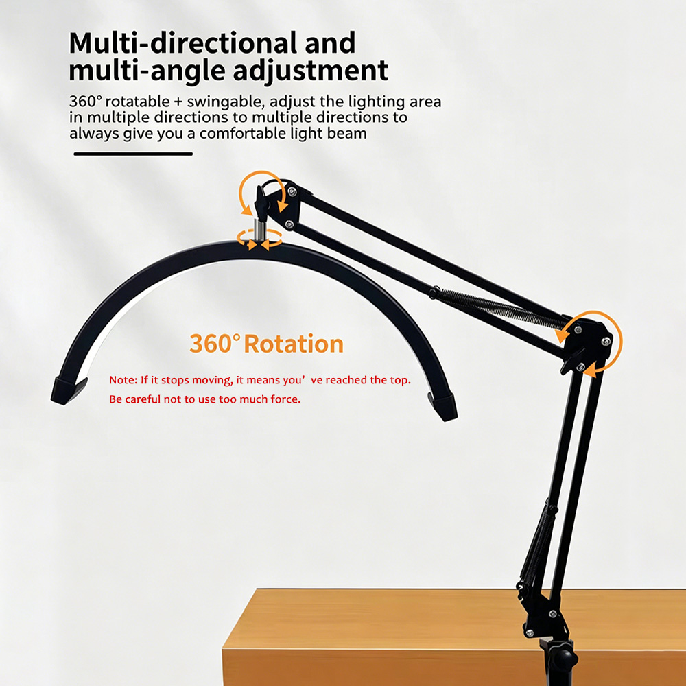 クランプ式フィルライト、角度調整可能、美容サロン、スキンケア - Desk Setup Modern のレビューと価格