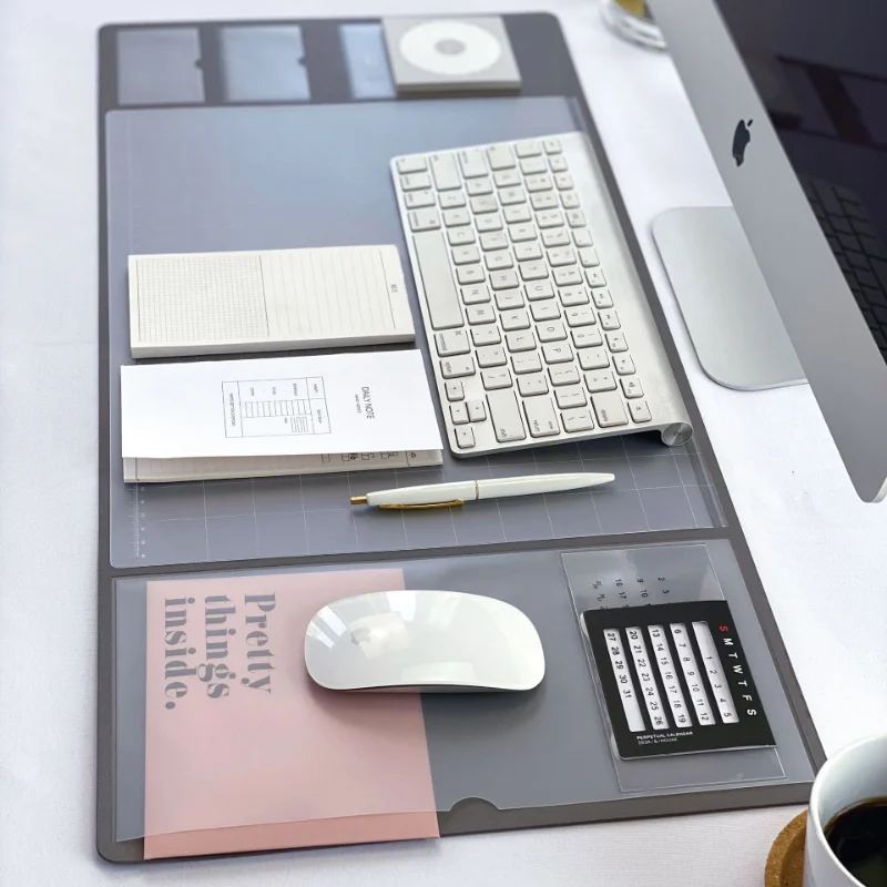 ポータブルメモパッド大型マウスパッドゲーム用防水滑り止めマウ - Desk Pad Leather Large のレビューと価格