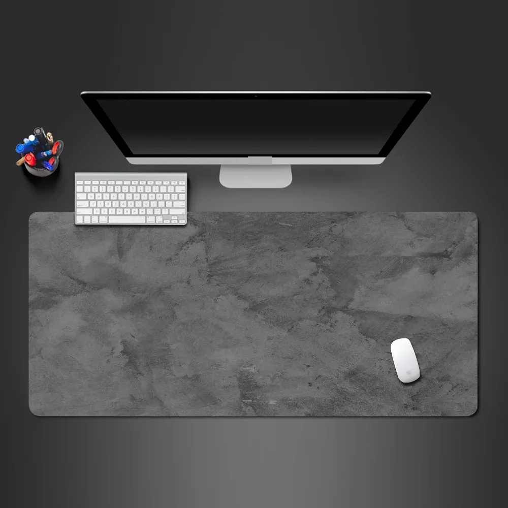 グレーマウスパッド 大/小 オーバーロック加工 マウスパッド - Desk Setup Accessories Aesthetic のレビューと価格