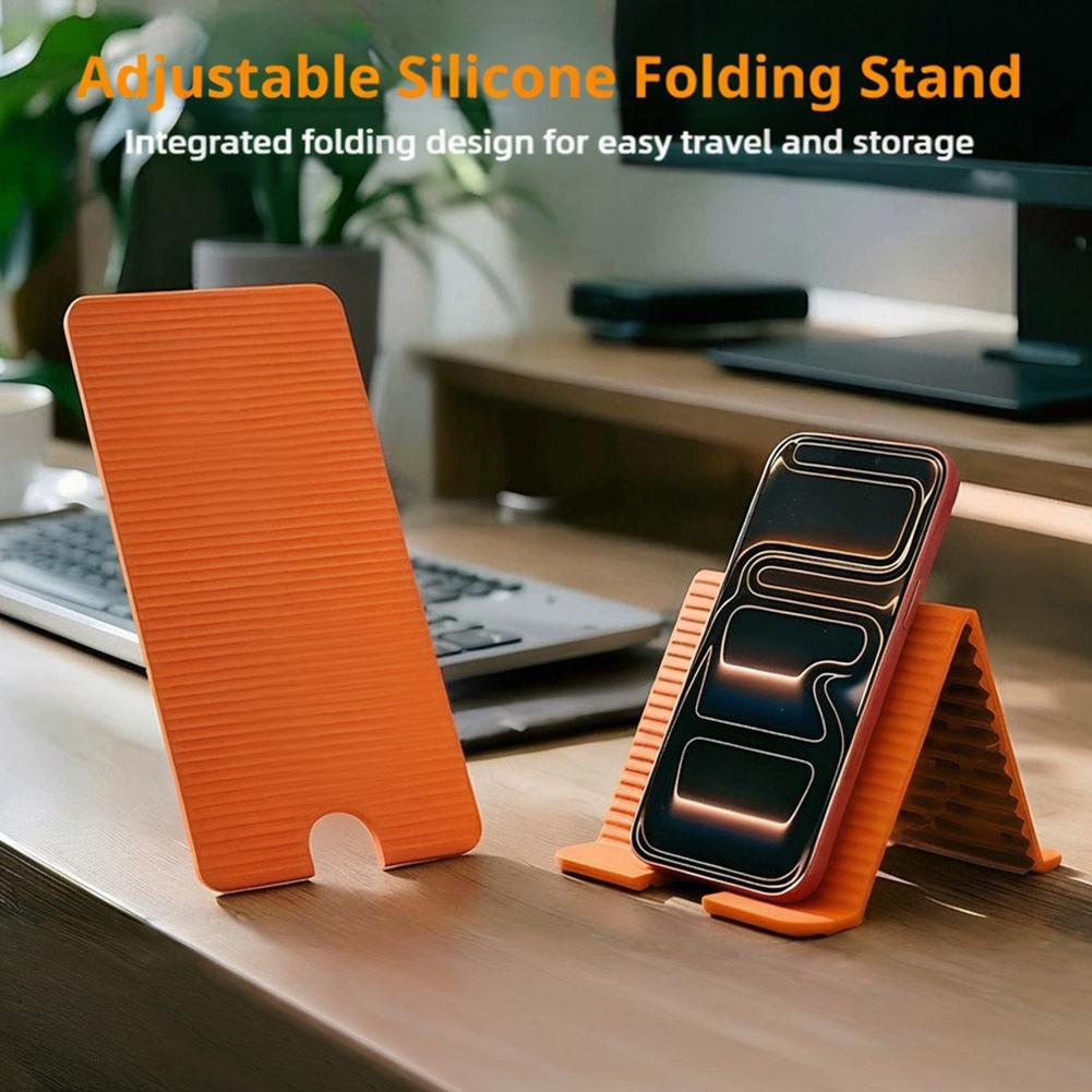 柔軟な折りたたみ式シリコン製電話ホルダー iPhone、iP - Desk Setup Stand のレビューと価格