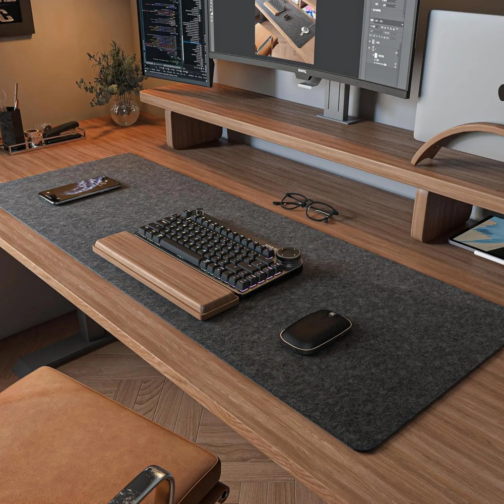 フェルトデスクマット コンピューターマット デスク用(31. - Desk Setup Ergonomic のレビューと価格