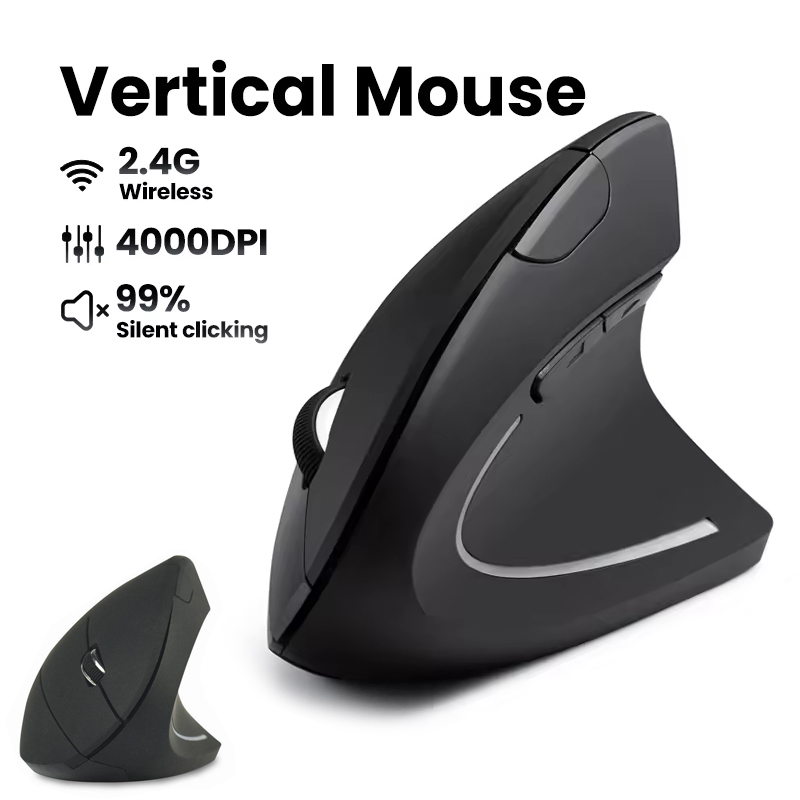 人間工学に基づいたワイヤレスマウス 1600 DPI RGB - Desk Setup For Work のレビューと価格