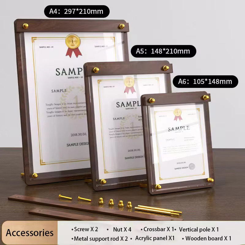 カスタムA4/A5アクリル木目調メニュー価格表ディスプレイス - Desk Setup Modern のレビューと価格