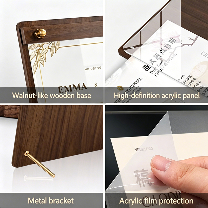 カスタムA4/A5アクリル木目調メニュー価格表ディスプレイス - Desk Setup Modern のレビューと価格