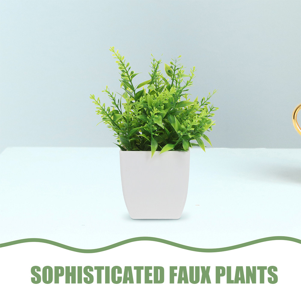 2個入り 人工盆栽 植物 リアルな造花 屋内用 小さな鉢植え - Plant Pot Small Desk のレビューと価格