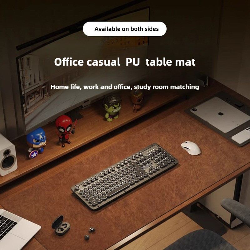 レトロマウスパッドマウスパッド大型防水ノンスリップ PU ス - Desk Pad Leather Large のレビューと価格