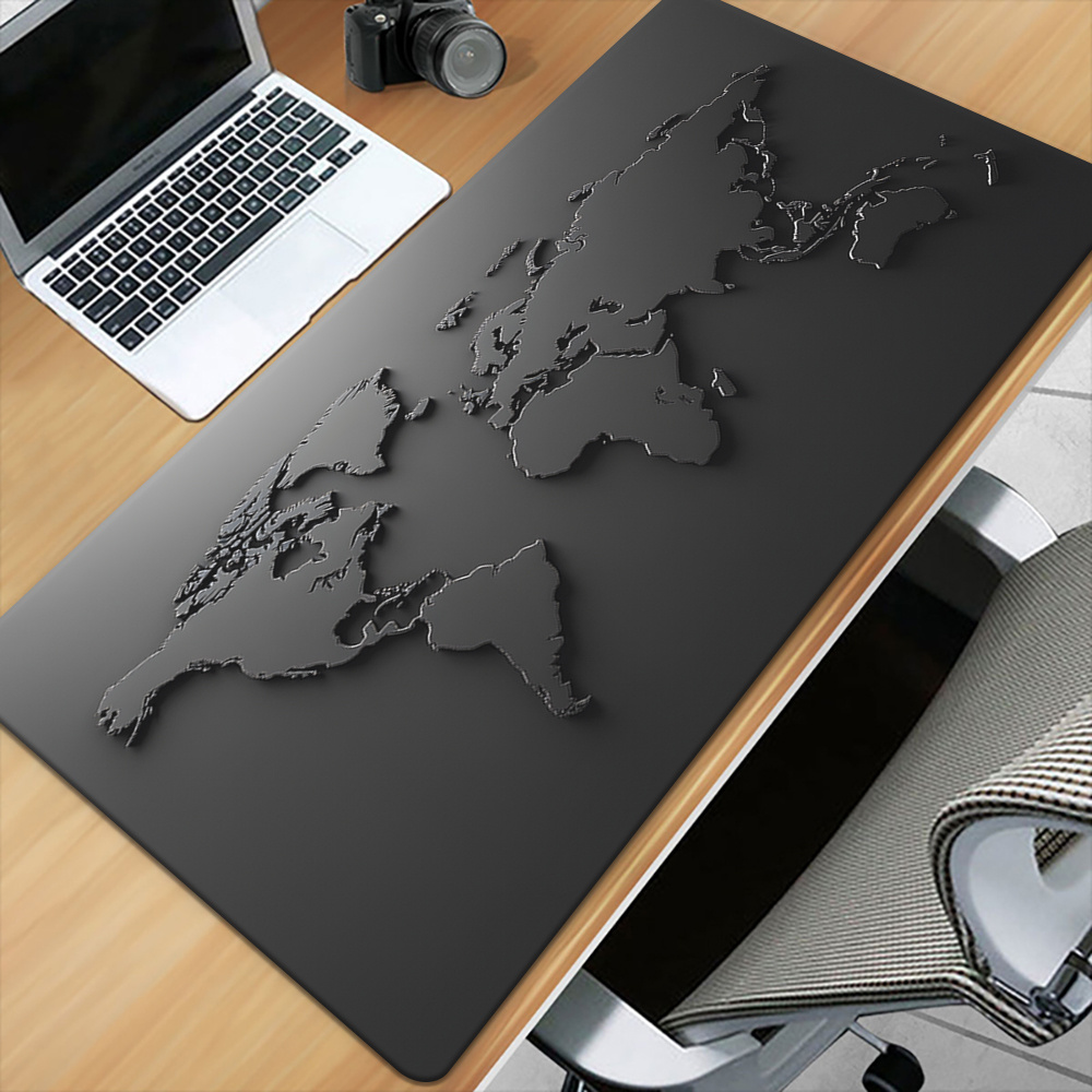 黒とグレーのグラデーションマップデザインマウスパッドデスクマ - Desk Setup Accessories Aesthetic のレビューと価格