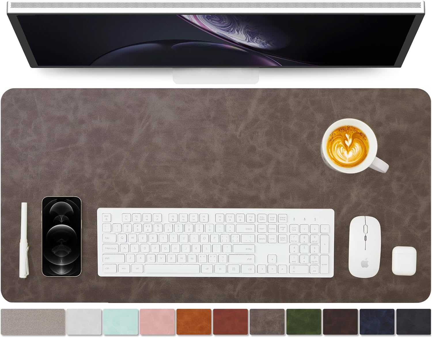 YSAGI レザーデスクマット - オフィスや家庭用の滑り止 - Desk Pad Leather Large のレビューと価格