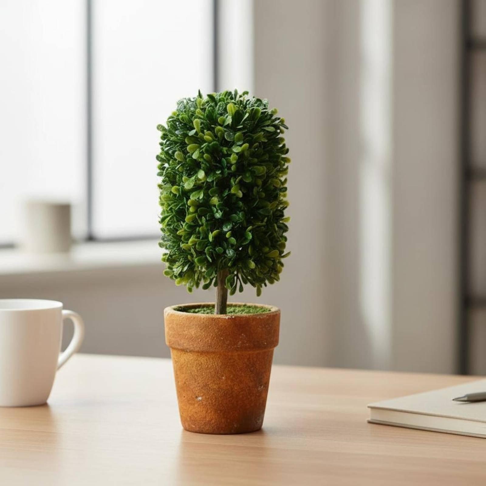 小さな人工植物鉢、低メンテナンス、デスクトップ植物飾り、リア - Plant Pot Small Desk のレビューと価格