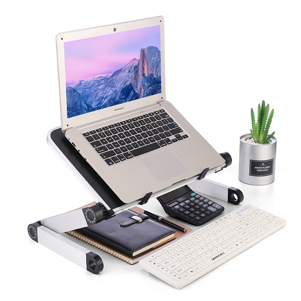 調節可能なラップトップデスクスタンドポータブルアルミ人間工学 - Desk Setup Maker のレビューと価格