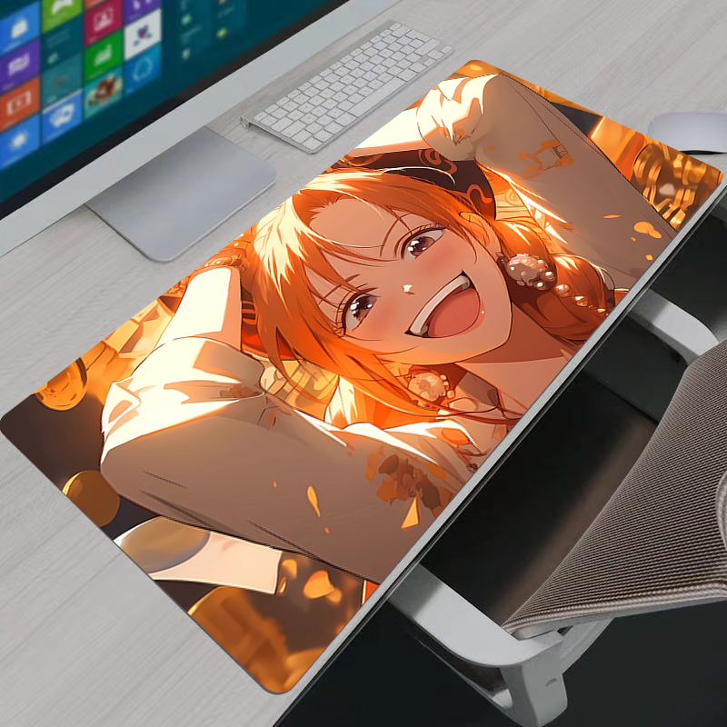 レザー大型マウスパッドゲーマーワンピースナミコンピュータデス - Desk Pad Leather Large のレビューと価格